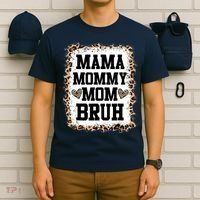 Mama Mommy Mom Bruh Bleached Leopard Mother Day T-Shirt thumb 6