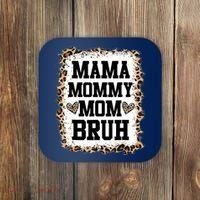 Mama Mommy Mom Bruh Bleached Leopard Mother Day Coaster thumb 0
