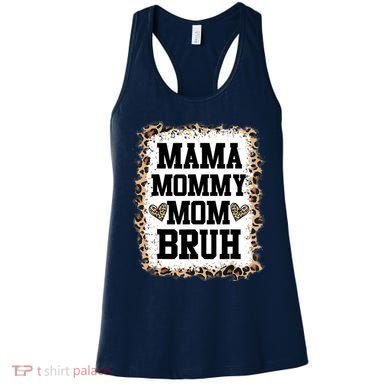 Mama Mommy Mom Bruh Bleached Leopard Mother Day Women's Tank Top