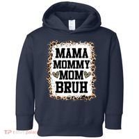 Mama Mommy Mom Bruh Bleached Leopard Mother Day Toddler Hoodie thumb 0