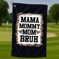 Mama Mommy Mom Bruh Bleached Leopard Mother Day Golf Towel thumb 1