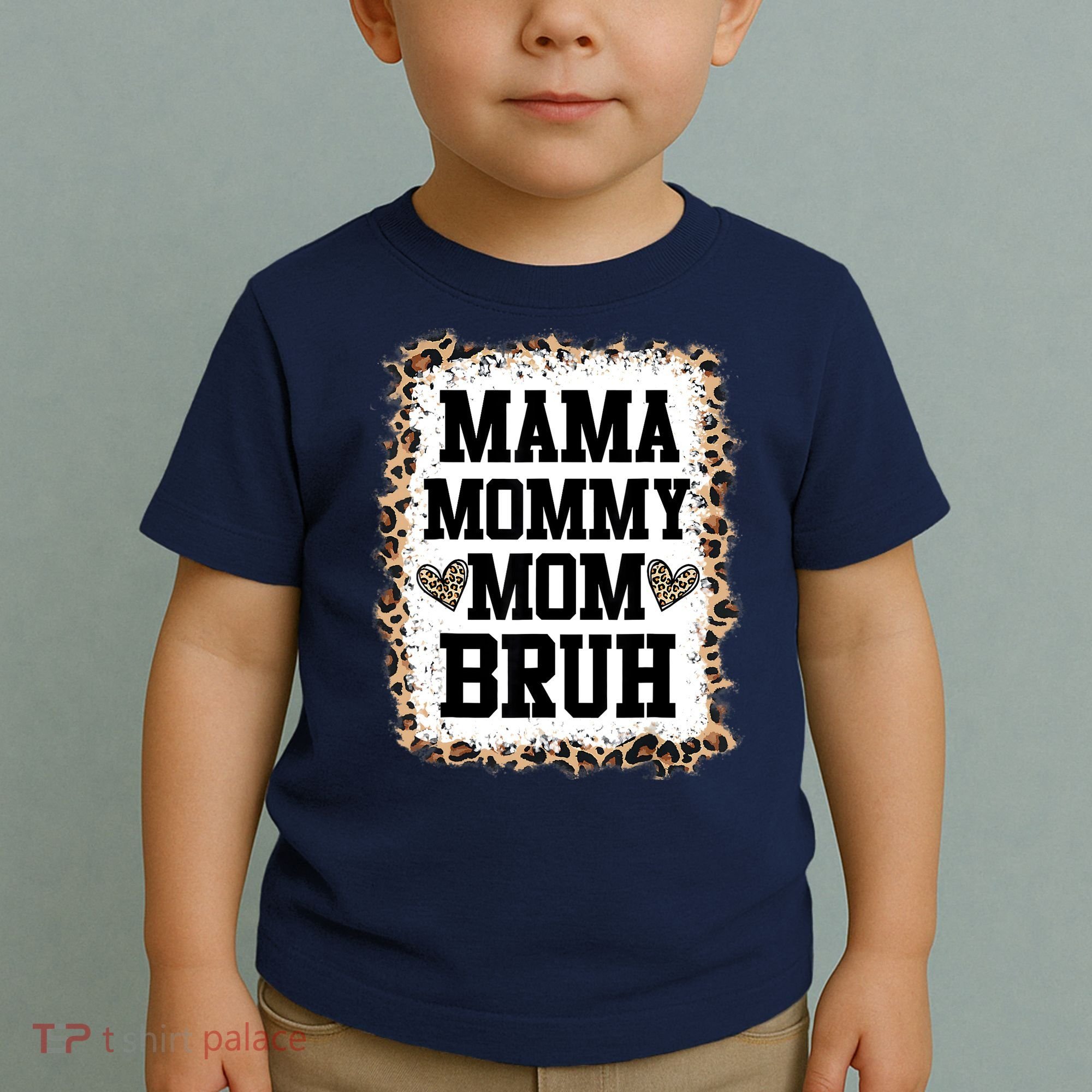 Mama Mommy Mom Bruh Bleached Leopard Mother Day Toddler T-Shirt