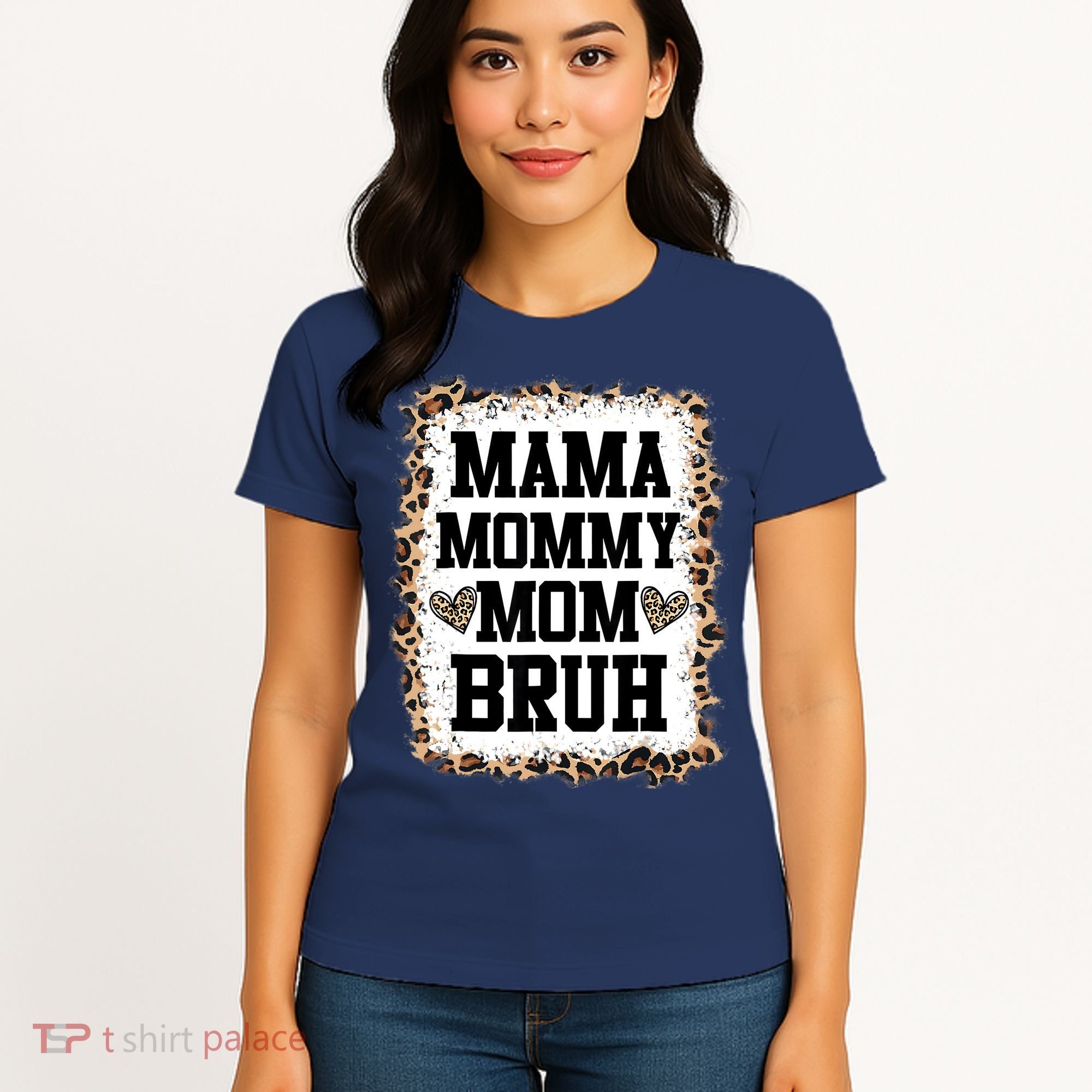Mama Mommy Mom Bruh Bleached Leopard Mother Day Women's T-Shirt