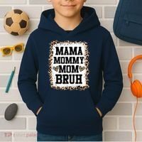 Mama Mommy Mom Bruh Bleached Leopard Mother Day Kids Hoodie thumb 2