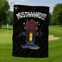 Mustard Meme Golf Towel thumb 1