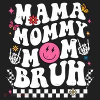 Mama Mommy Mom Bruh Retro Smile Face Women's Sweatshirt thumb 2