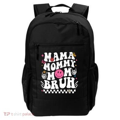 Mama Mommy Mom Bruh Retro Smile Face Backpack