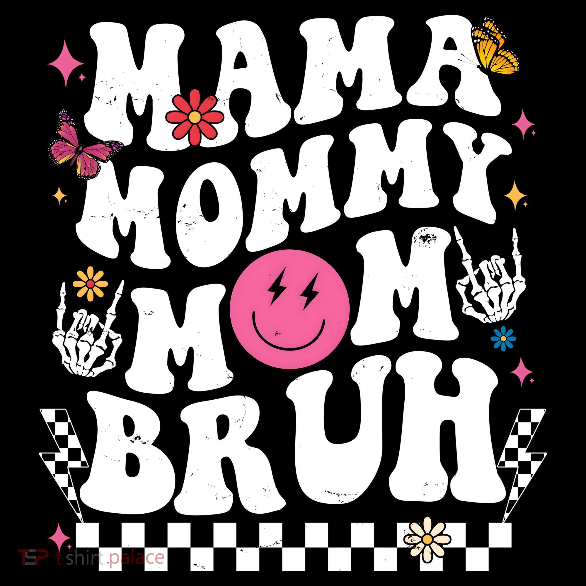 Mama Mommy Mom Bruh Retro Smile Face Coaster