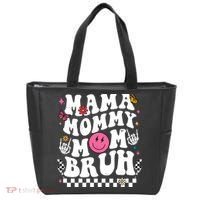 Mama Mommy Mom Bruh Retro Smile Face Tote Bag thumb 0