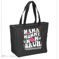 Mama Mommy Mom Bruh Retro Smile Face Tote Bag thumb 2