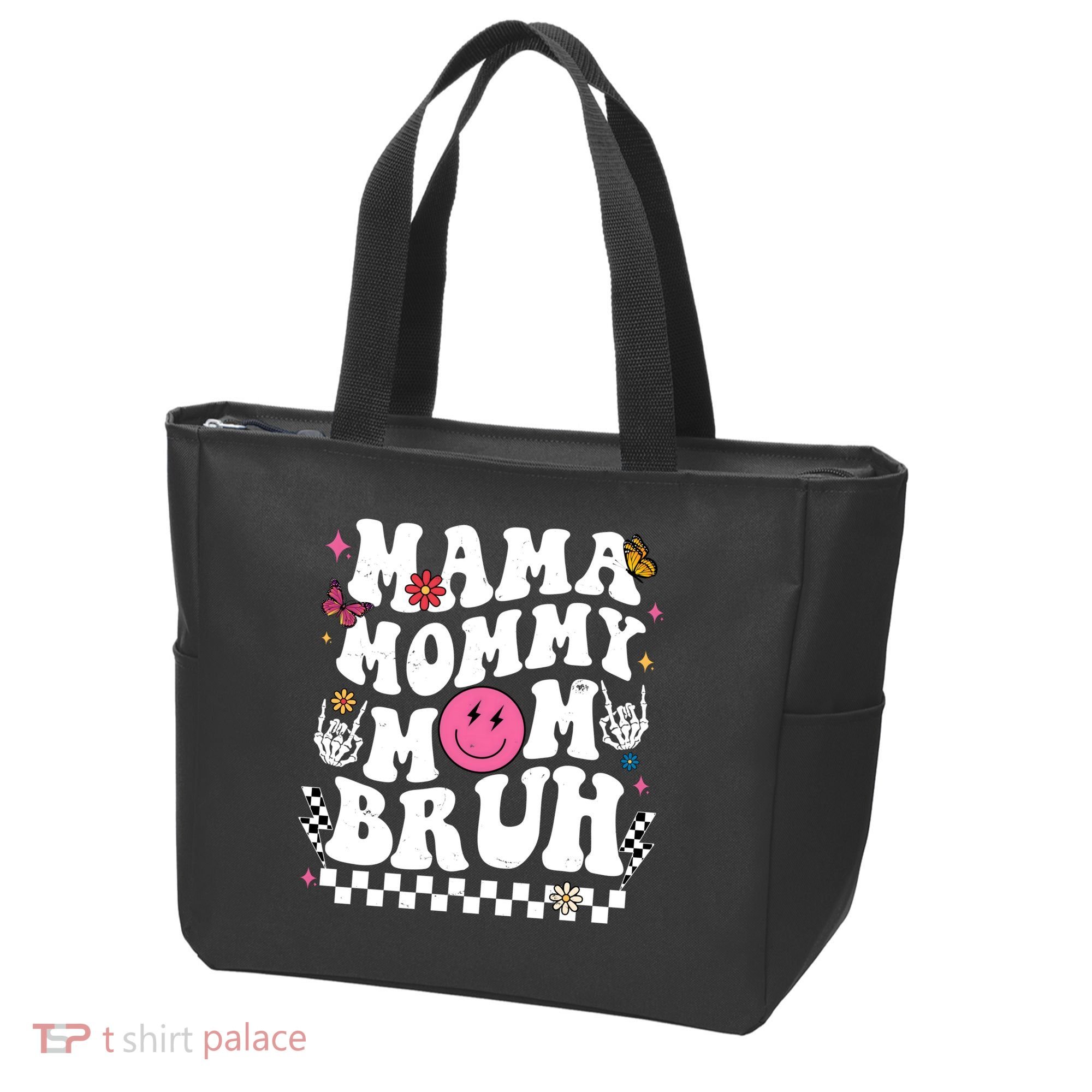 Mama Mommy Mom Bruh Retro Smile Face Tote Bag