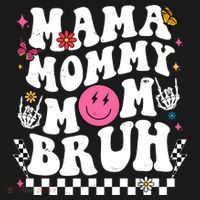Mama Mommy Mom Bruh Retro Smile Face Tote Bag thumb 4