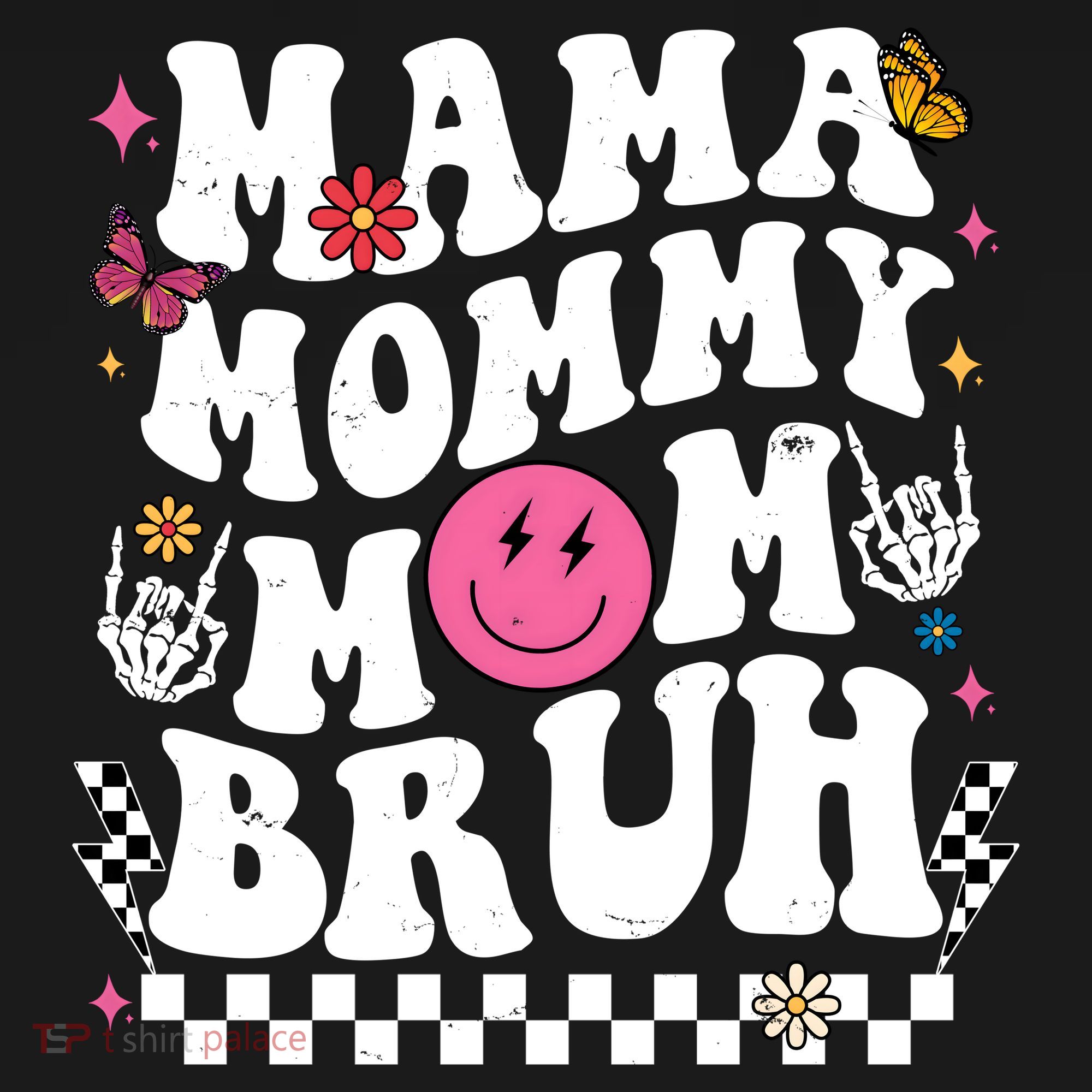 Mama Mommy Mom Bruh Retro Smile Face Tote Bag