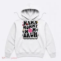 Mama Mommy Mom Bruh Retro Smile Face Hoodie thumb 0