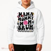 Mama Mommy Mom Bruh Retro Smile Face Hoodie thumb 2