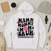 Mama Mommy Mom Bruh Retro Smile Face Hoodie thumb 3