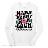 Mama Mommy Mom Bruh Retro Smile Face Long Sleeve Shirt thumb 0