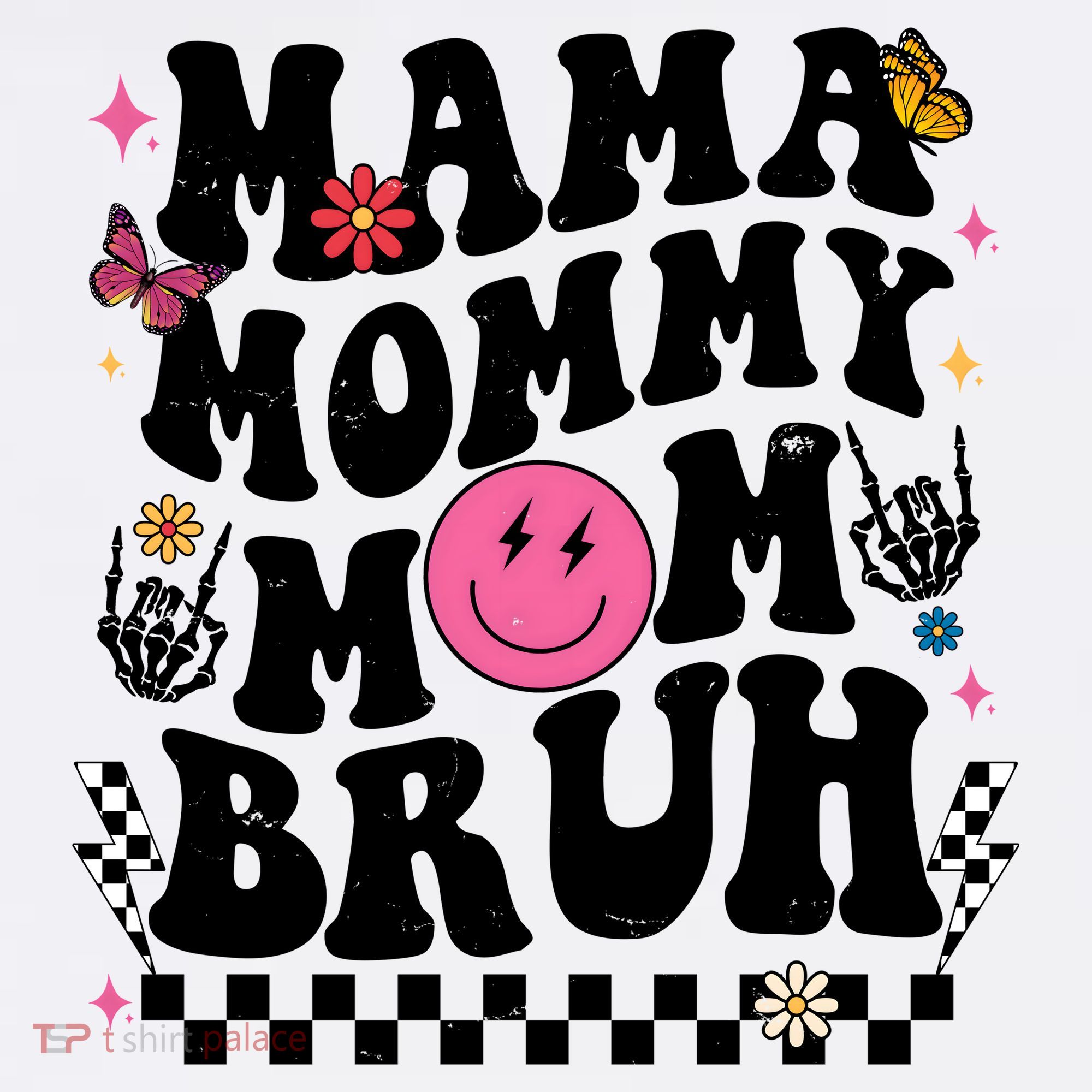 Mama Mommy Mom Bruh Retro Smile Face Sweatshirt