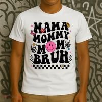 Mama Mommy Mom Bruh Retro Smile Face T-Shirt thumb 3