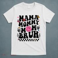 Mama Mommy Mom Bruh Retro Smile Face T-Shirt thumb 5