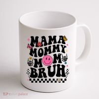 Mama Mommy Mom Bruh Retro Smile Face Coffee Mug thumb 1