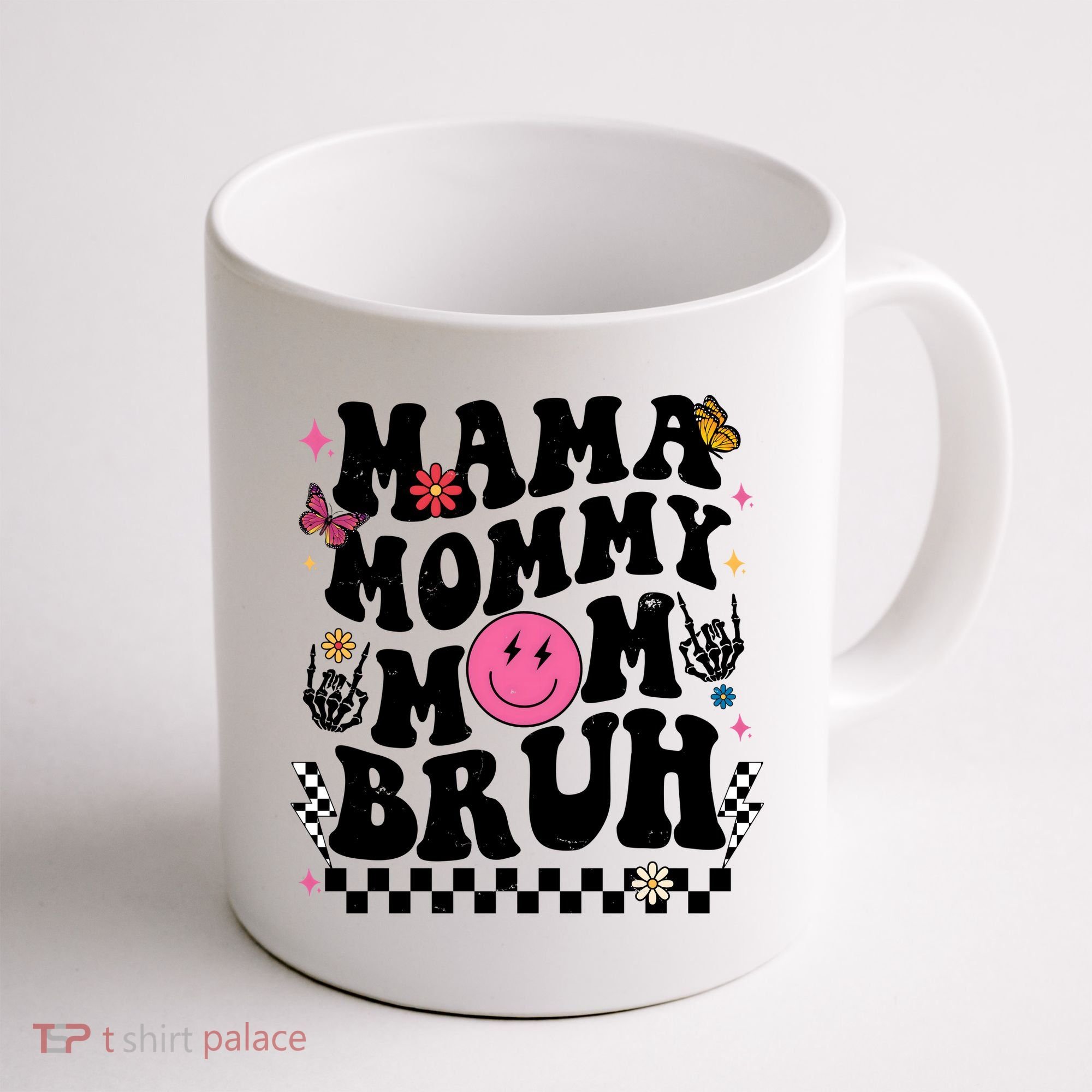 Mama Mommy Mom Bruh Retro Smile Face Coffee Mug
