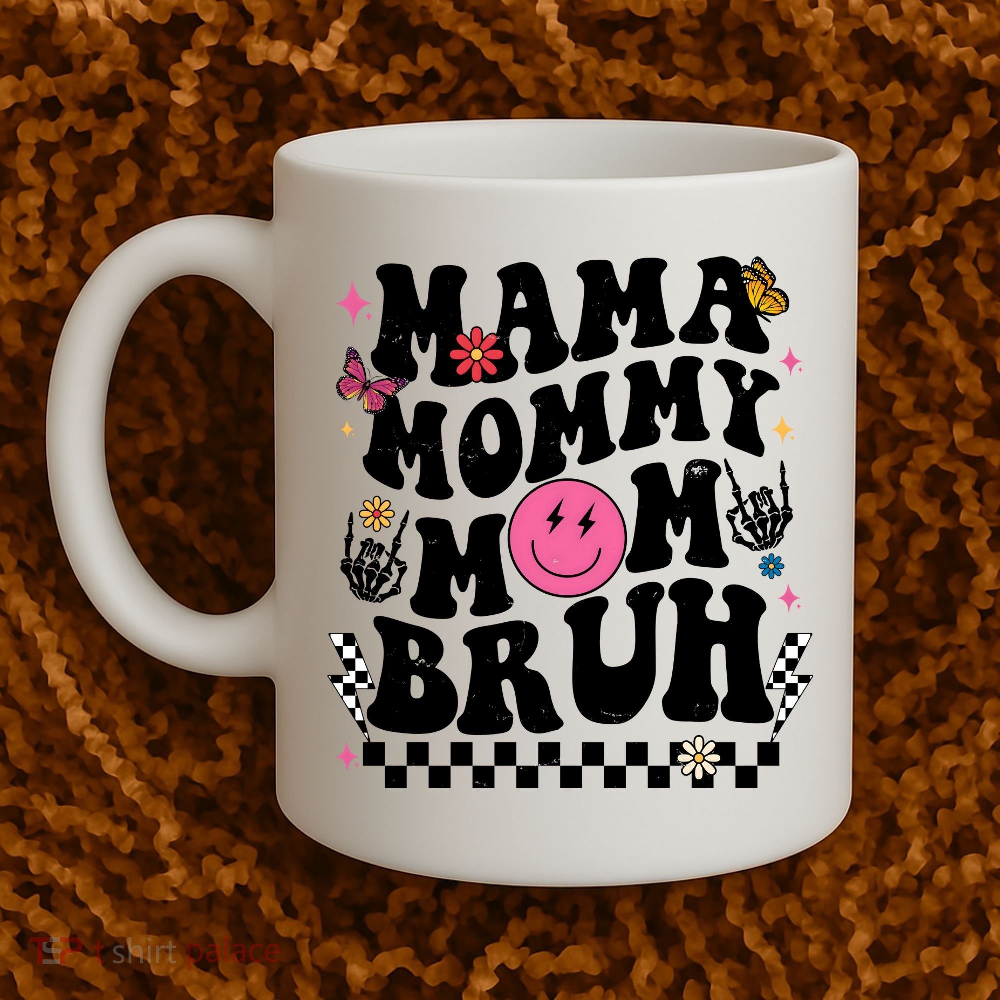 Mama Mommy Mom Bruh Retro Smile Face Coffee Mug