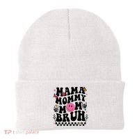 Mama Mommy Mom Bruh Retro Smile Face Beanie thumb 0