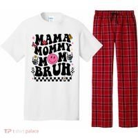 Mama Mommy Mom Bruh Retro Smile Face Pajama Set thumb 0
