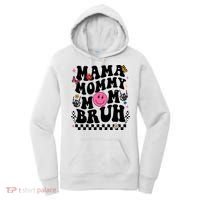 Mama Mommy Mom Bruh Retro Smile Face Women's Hoodie thumb 0