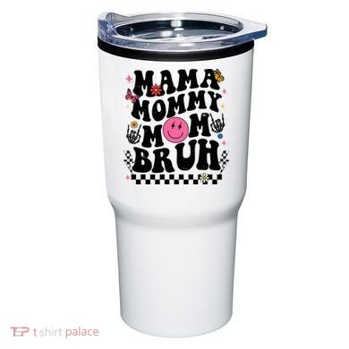Mama Mommy Mom Bruh Retro Smile Face Tumbler
