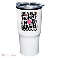 Mama Mommy Mom Bruh Retro Smile Face Tumbler thumb 0