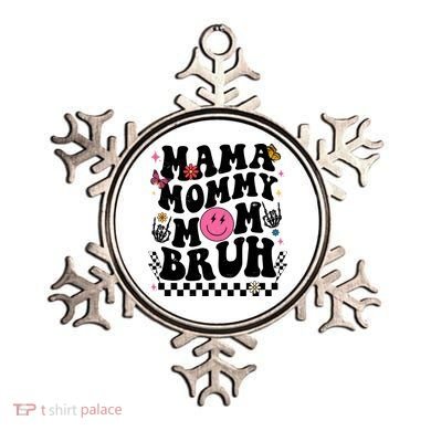 Mama Mommy Mom Bruh Retro Smile Face Ornament