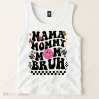 Mama Mommy Mom Bruh Retro Smile Face Tank Top thumb 2
