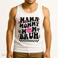 Mama Mommy Mom Bruh Retro Smile Face Tank Top thumb 3