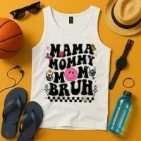 Mama Mommy Mom Bruh Retro Smile Face Tank Top thumb 4