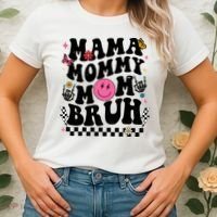 Mama Mommy Mom Bruh Retro Smile Face Women's T-Shirt thumb 2