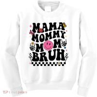 Mama Mommy Mom Bruh Retro Smile Face Kids Sweatshirt thumb 0