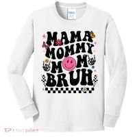 Mama Mommy Mom Bruh Retro Smile Face Kids Long Sleeve Shirt thumb 0