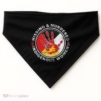 Mmiw Missing & Murdered Indigenous Women Red Hand USA-Made Doggie Bandana thumb 0