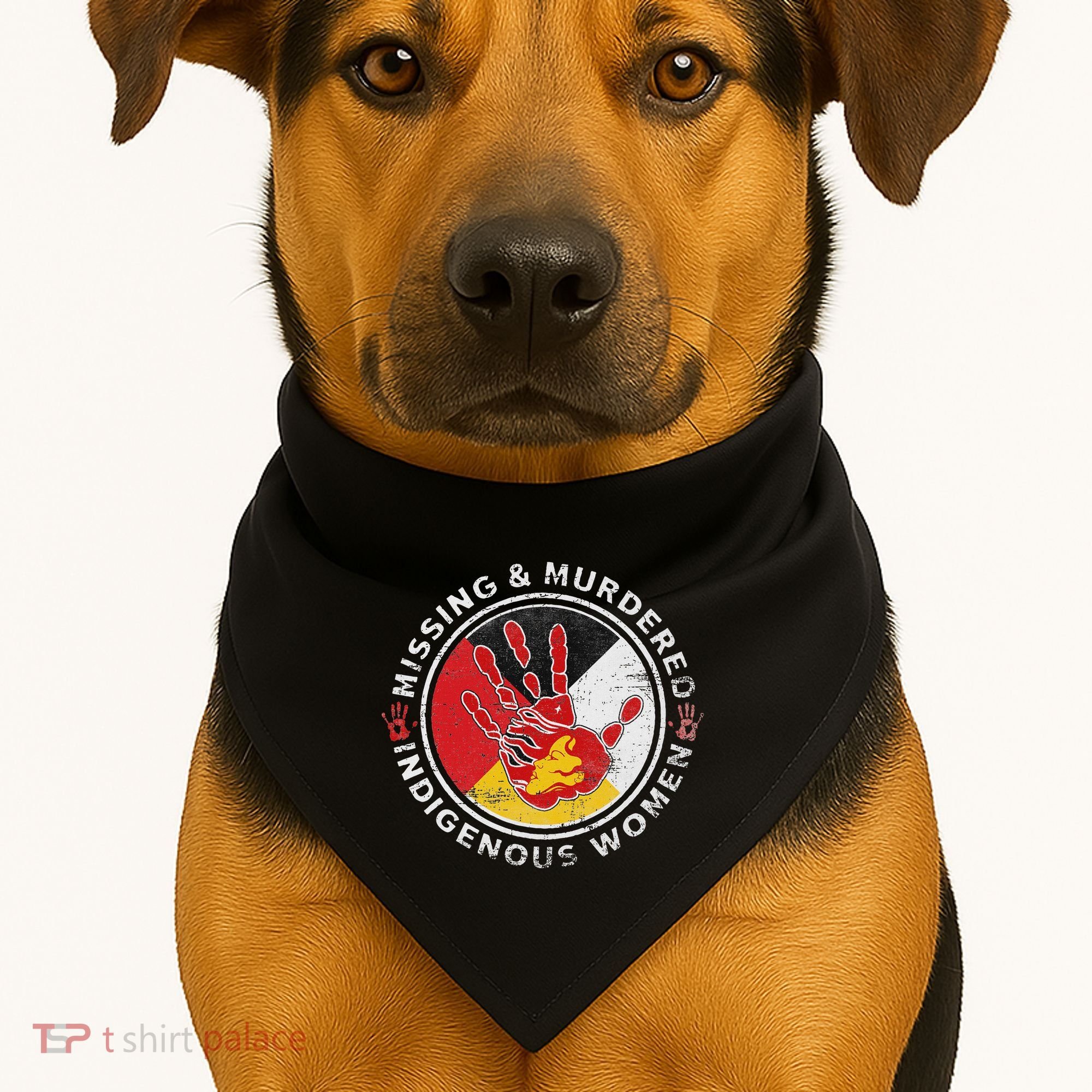 Mmiw Missing & Murdered Indigenous Women Red Hand USA-Made Doggie Bandana