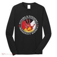 Mmiw Missing & Murdered Indigenous Women Red Hand Long Sleeve Shirt thumb 0