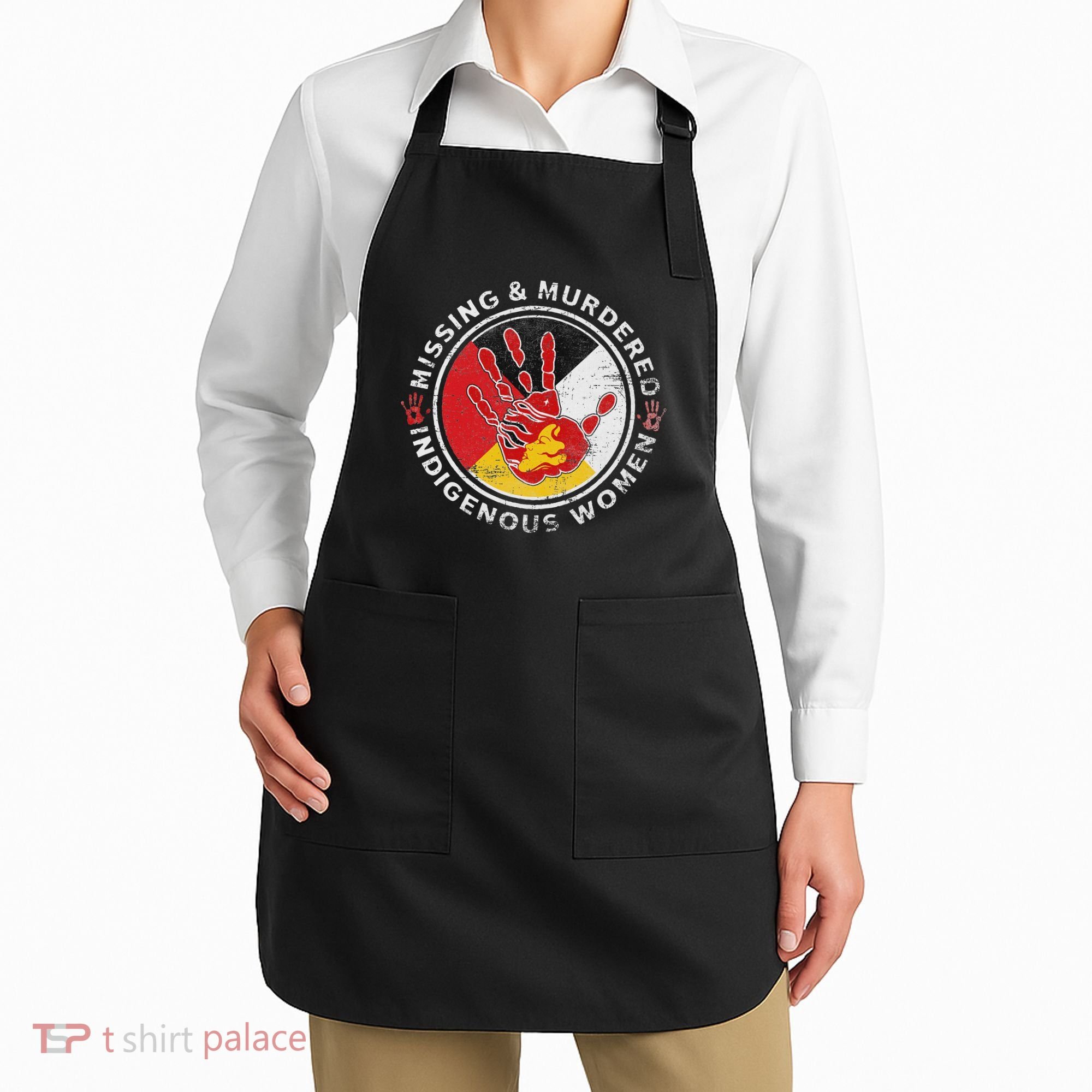 Mmiw Missing & Murdered Indigenous Women Red Hand Apron