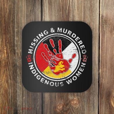 Mmiw Missing & Murdered Indigenous Women Red Hand Coaster