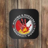 Mmiw Missing & Murdered Indigenous Women Red Hand Coaster thumb 0