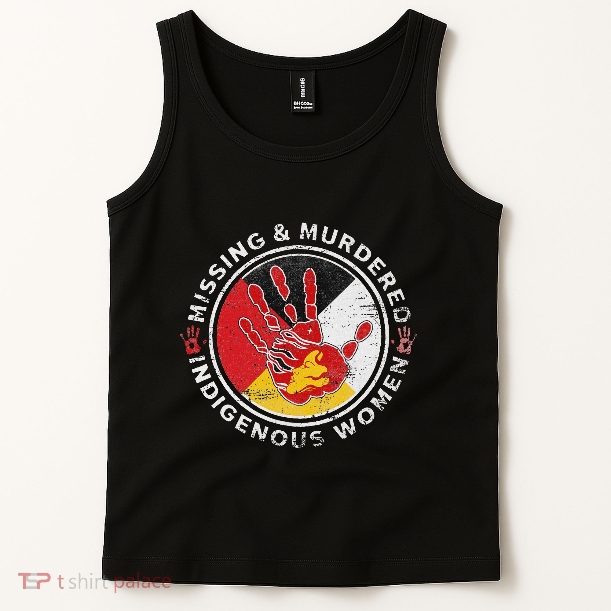 Mmiw Missing & Murdered Indigenous Women Red Hand Tank Top