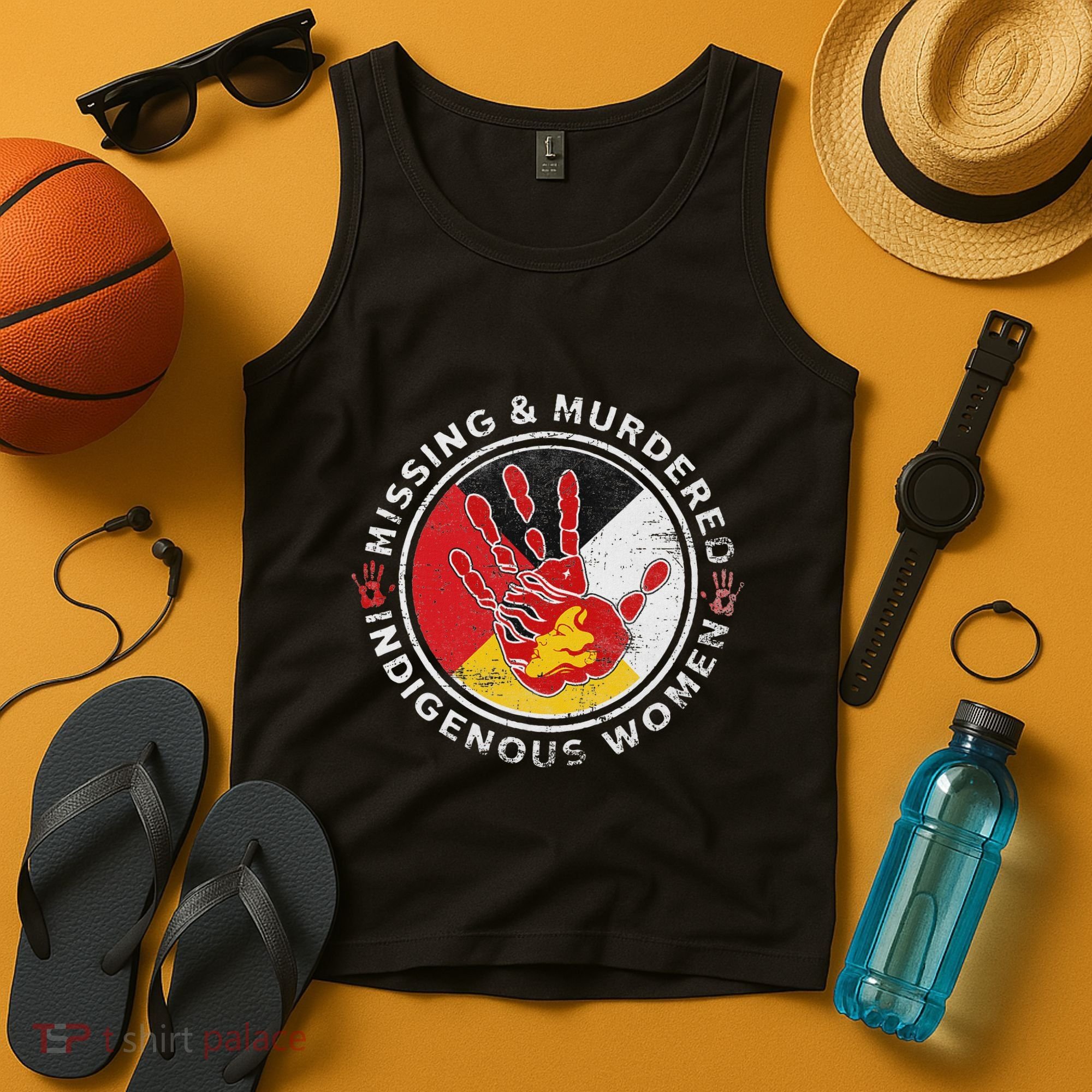 Mmiw Missing & Murdered Indigenous Women Red Hand Tank Top