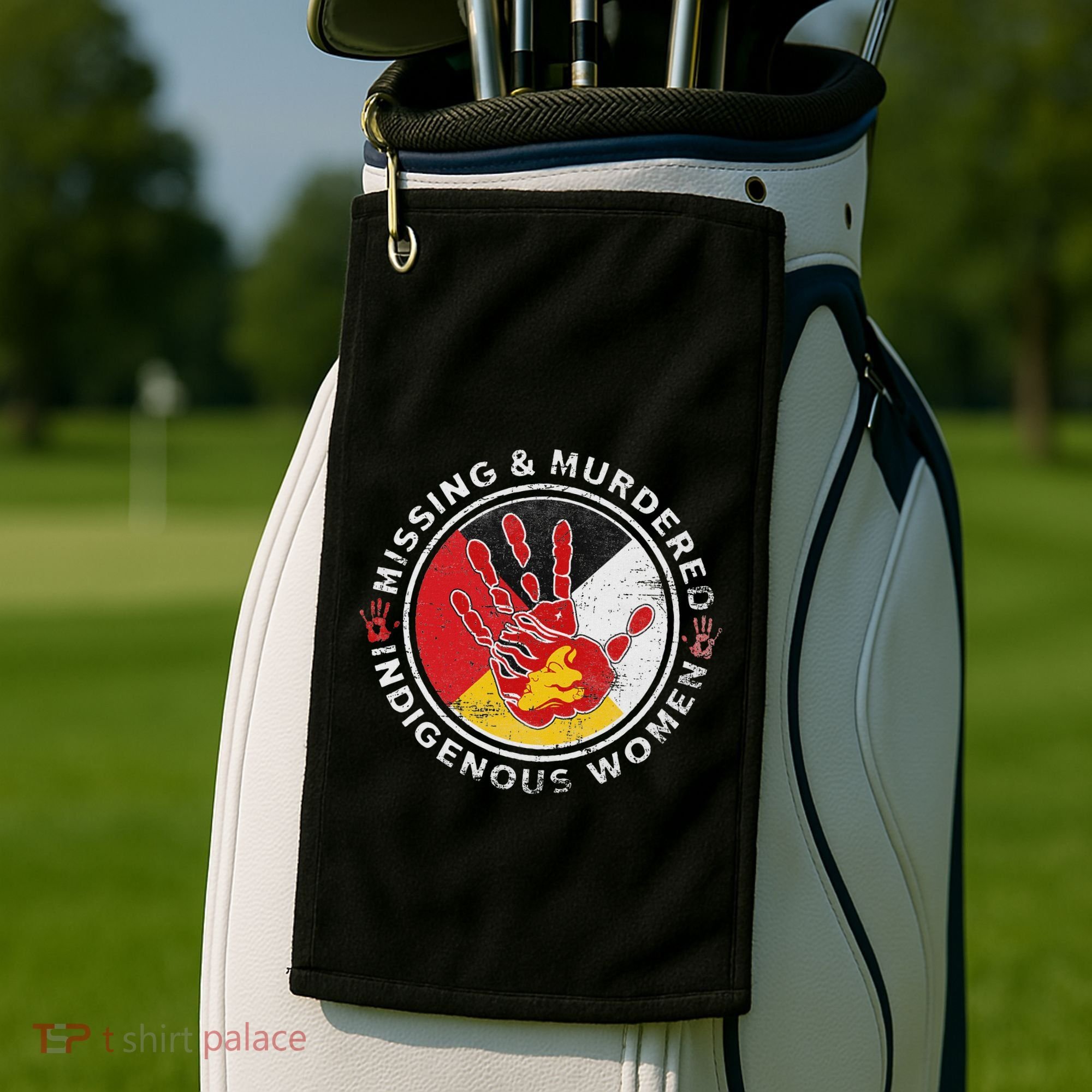 Mmiw Missing & Murdered Indigenous Women Red Hand Golf Towel