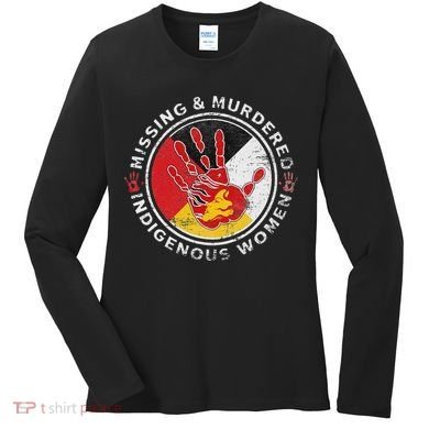 Mmiw Missing & Murdered Indigenous Women Red Hand Women's Long Sleeve Shirt