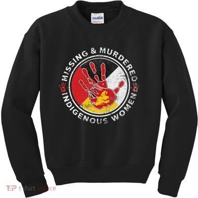 Mmiw Missing & Murdered Indigenous Women Red Hand Kids Sweatshirt